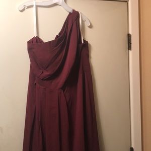 Floor Length One Shoulder Bridesmaid Dress